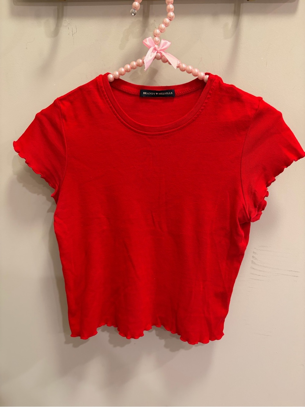 Brandy Melville red crop top